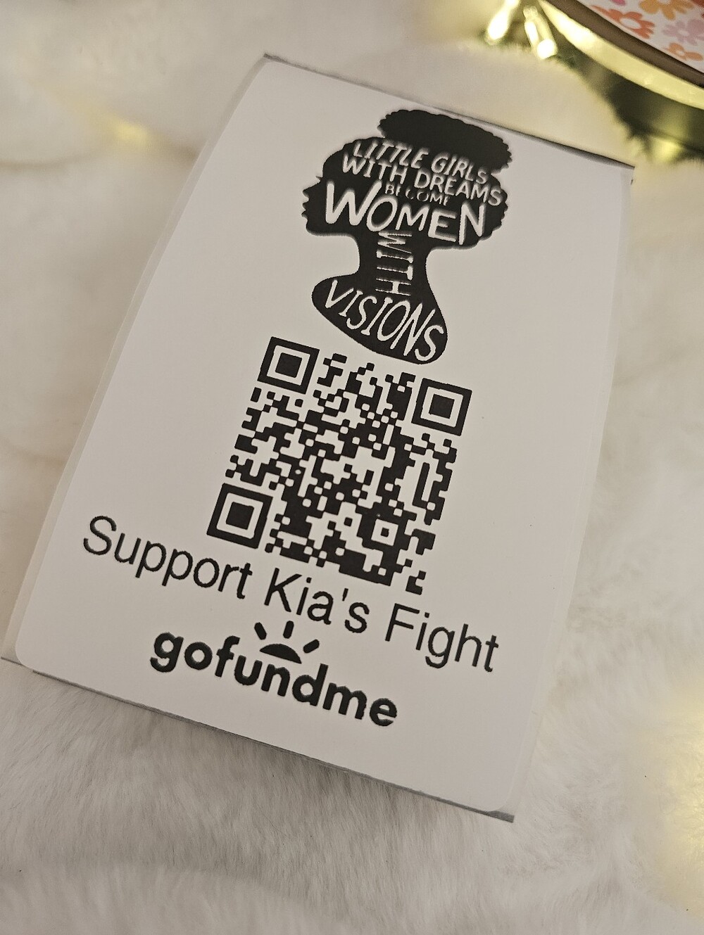 Support 25 count Purples Qr  3x5 stickers